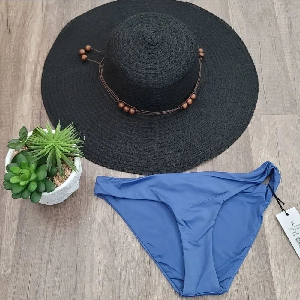 Onia lily full sporty bikini bottoms in bijou blue